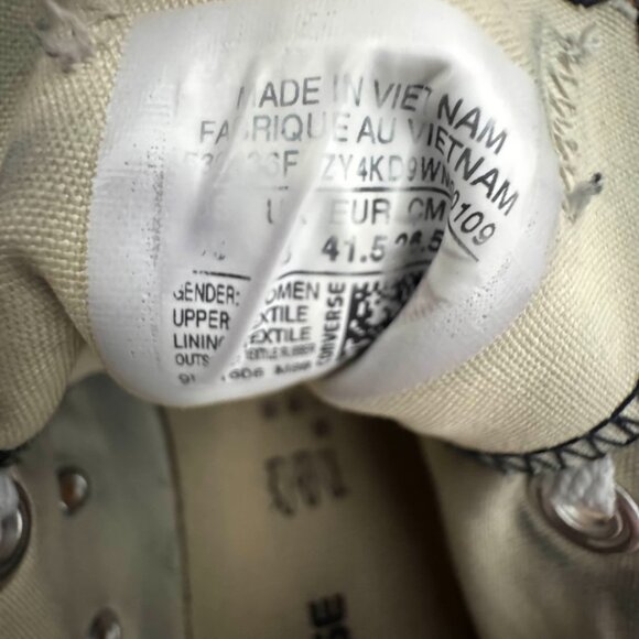 Converse All Stars Low Top Chuck Taylors Double Tongue 8 Mens 10 Womens - Picture 5 of 5